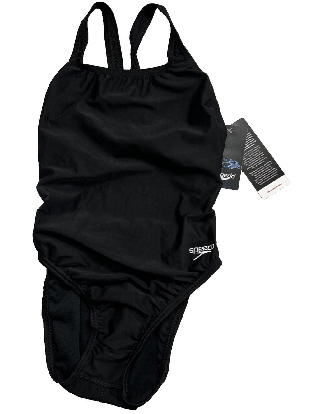 speedo womens swimsuit 8/34 Team Black One Piece Msrp 49.50 Pro Lite Swim